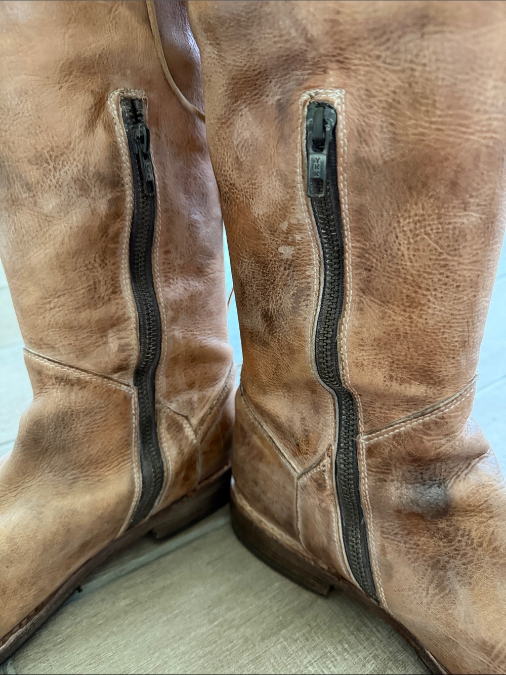 Bed Stu Manchester Cognac Leather Over-the-Knee Riding Boots 10 women - Picture 4 of 13